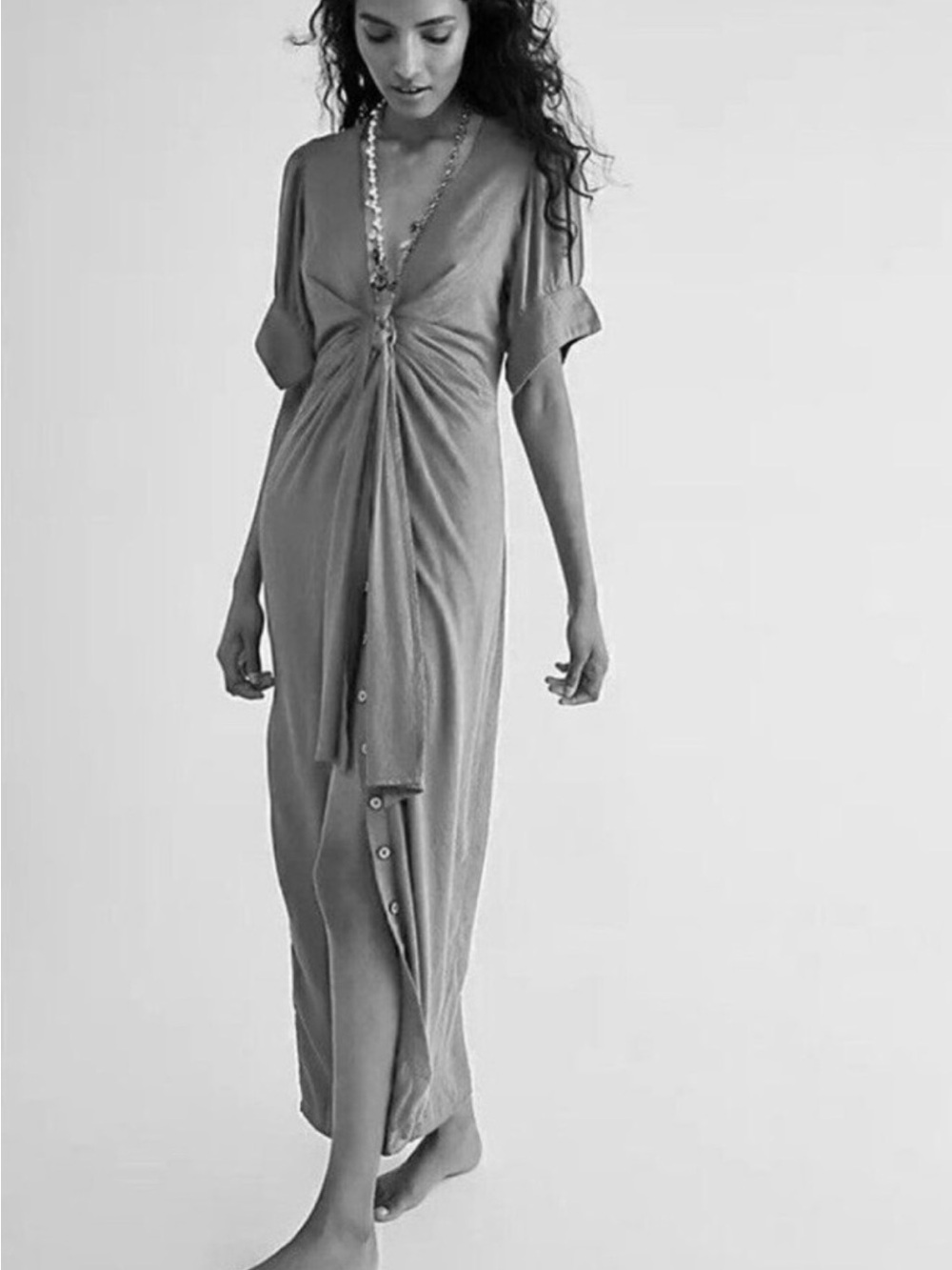 Free People Vintage Summer Midi Dress Lilac size Medium - Picture 4 of 10